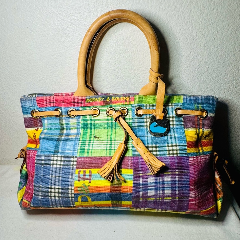 Dooney & Bourke Colorful Plaid Satchel